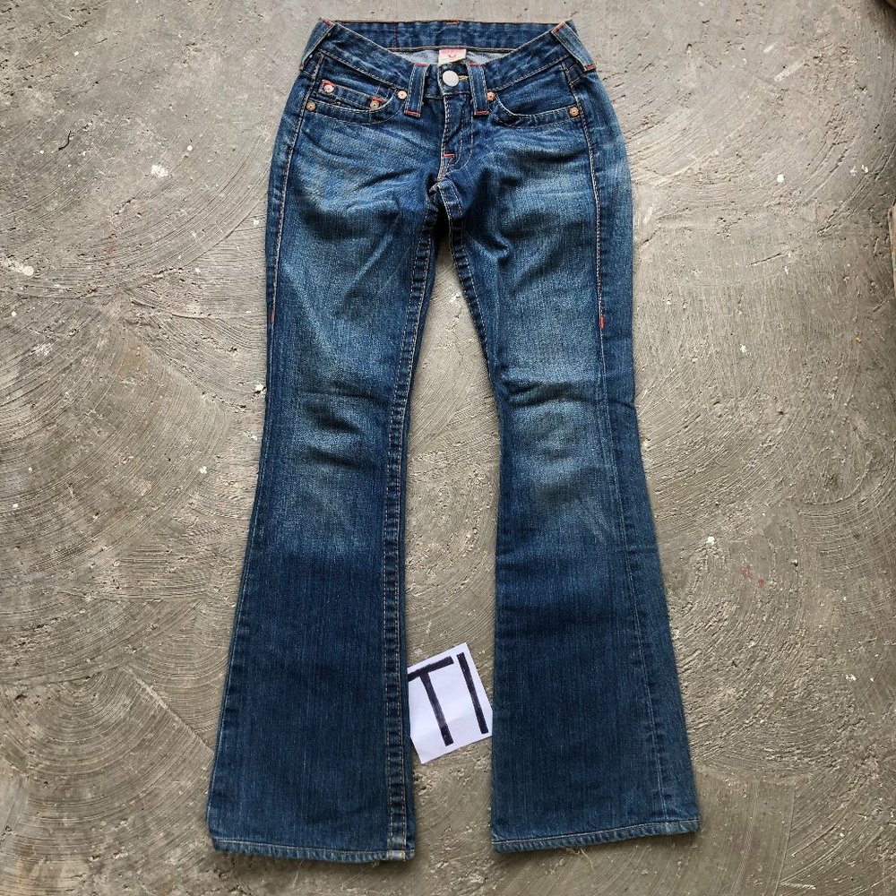 Womens True Religion Bobby Bootcut Jeans USA Made Size 24  25x30